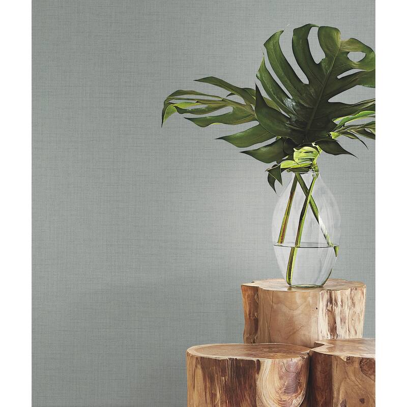 Warner Evermore Aqua Woven Wallpaper