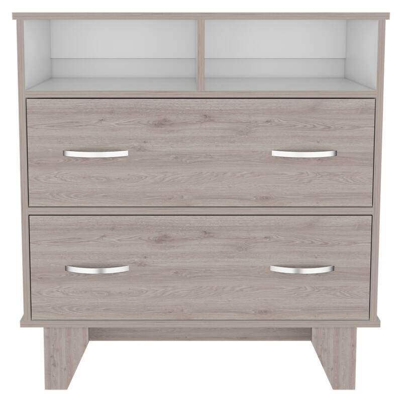 Grey Modern Dresser with Streamlined Look, Smooth Glide Drawers, and Compact Storage for Contemporary Bedrooms