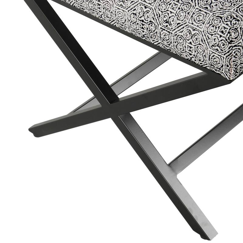 Porch & Den Boucher Modern Metal X-base Square Ottoman