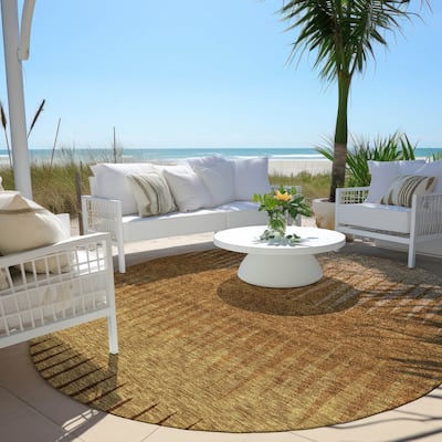 Machine Washable Indoor/ Outdoor Chantille Ombre Contemporary Rug