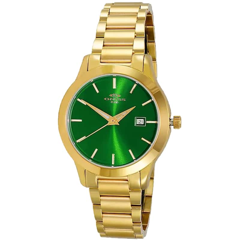 Oniss Women's Royal Green Dial Watch - ON4441-LGGN - One Size