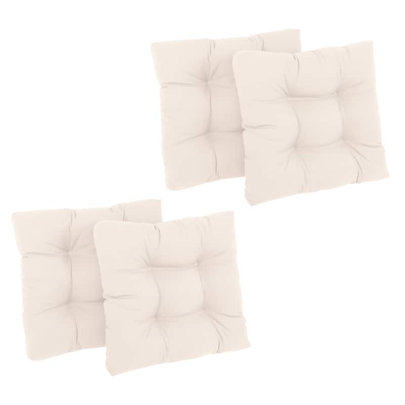 19-inch Twill Square Chair Cushion (Set of 1, 2, or 4) - 19" x 19" - Set of 4 - Natural