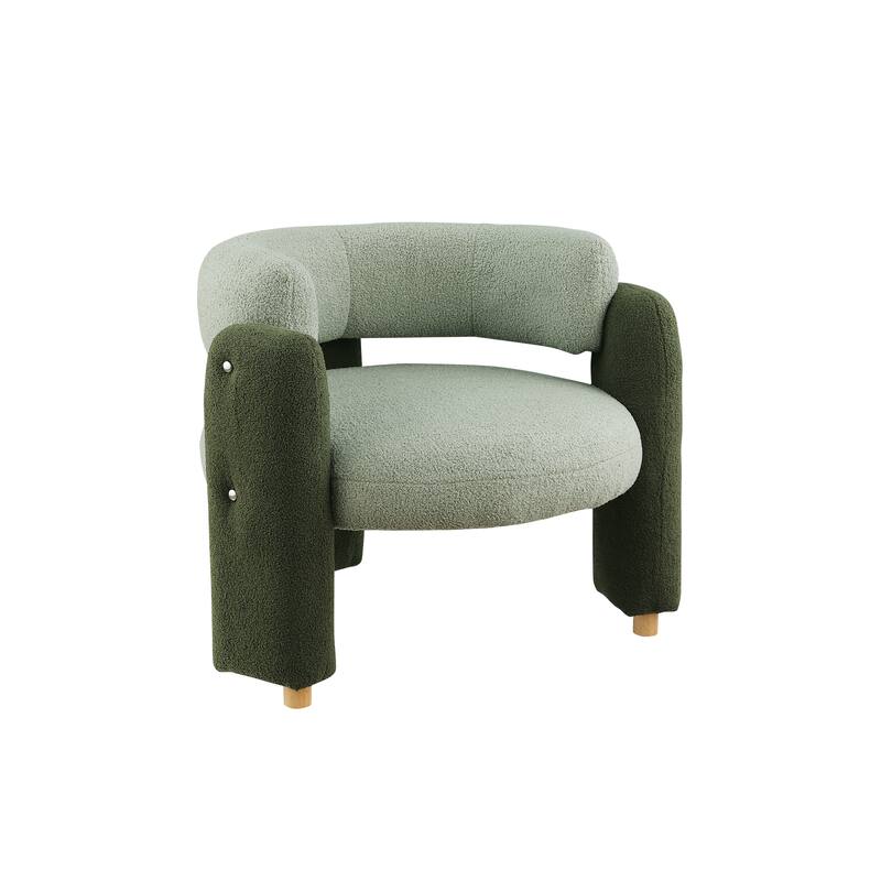 Modern Accent Chair With Solid Wood Frame, For Living Room, Bedroom, Lounge Area, Office