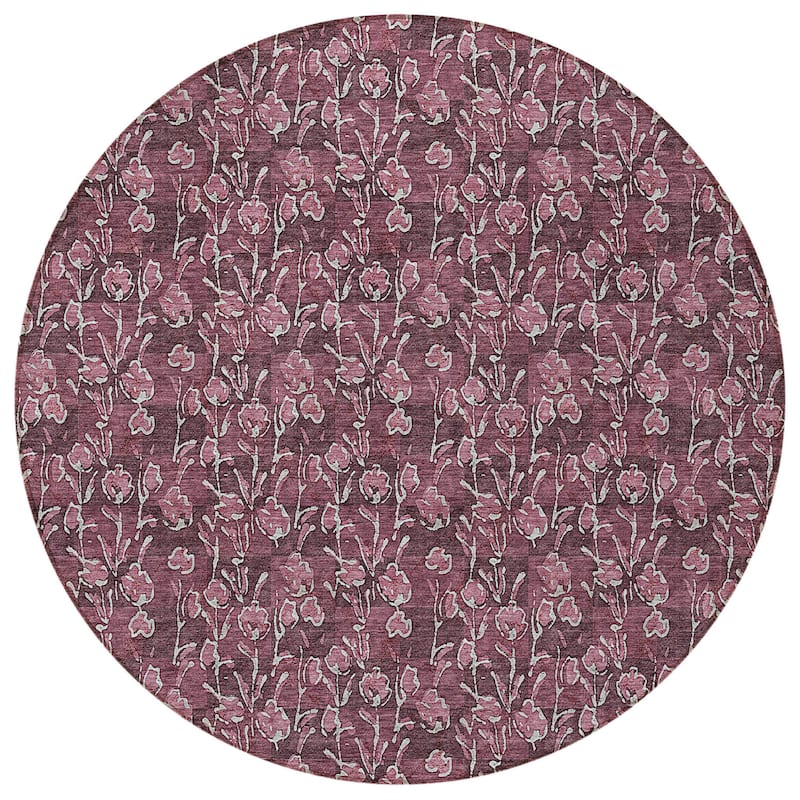 HomeRoots Floral Transitional Rectangle Outdoor Rug