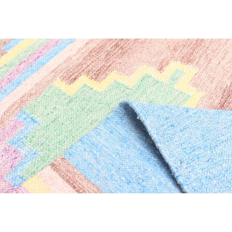 ECARPETGALLERY Flat-Weave Ankara FW Purple Wool Kilim - 5'2 x 8'0