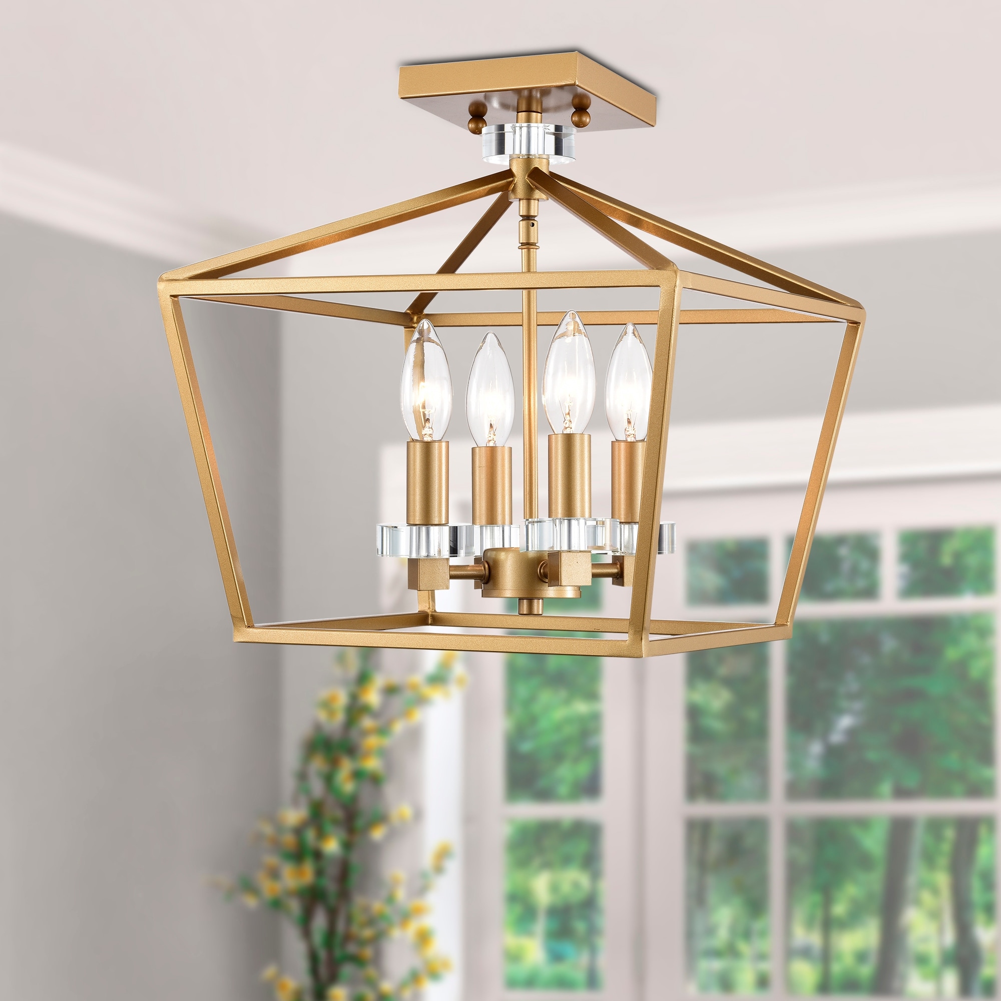 Gold cage light shade on sale