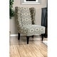 preview thumbnail 5 of 4, Furniture of America Vier Contemporary Fabric Wingback Accent Chair Damask Multi