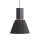 preview thumbnail 1 of 3, Golden Lighting Faroe 8in Integrated LED Pendant in Flecked Black/Grey Felt - Black