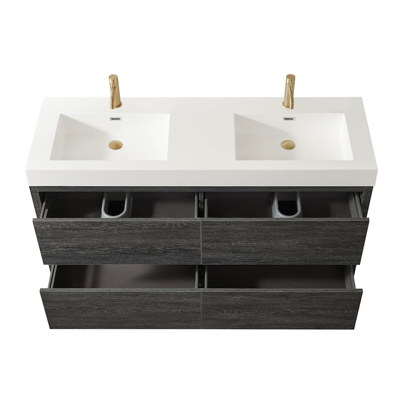 Huesca Bath Vanity with Composite Integral Sink Top and Mirror
