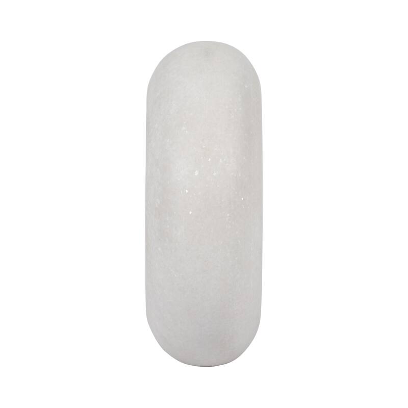 Sagebrook Home Marble, Sculpture, White, Solid Color