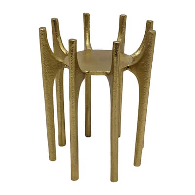 Sagebrook Home Modern Metal, Candleholder With Spike Legs, Gold, Novelty
