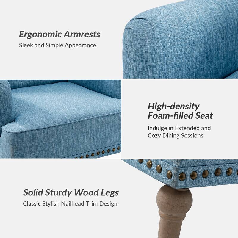 Geltrude Classic Upholstered Accent Arm Chair with Button Tufted Back by HULALA HOME