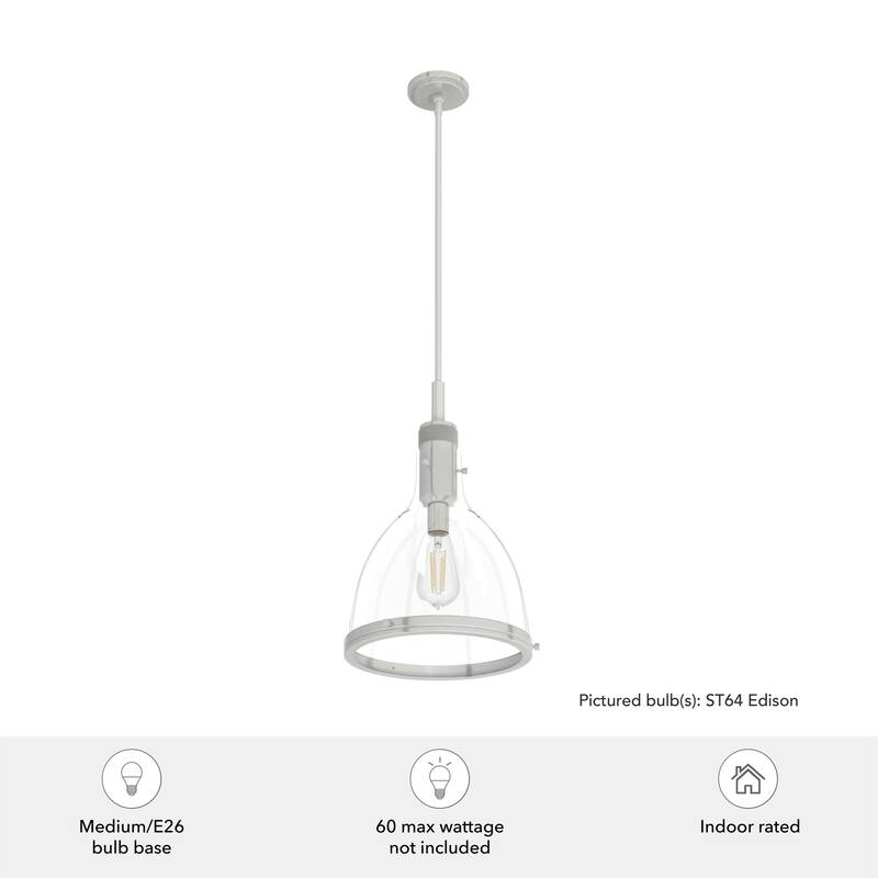 Hunter 13" Van Nuys 1 Light Pendant - Kitchen Island, Dining Room - Industrial, Modern, Transitional