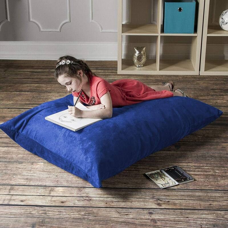 Microsuede Kids Pillow Bean Bag - 44" - Blue