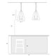 preview thumbnail 14 of 28, LALUZ Modern 4-Light Black Gold Chandelier Lantern Pendant for Kitchen Island Dining Room