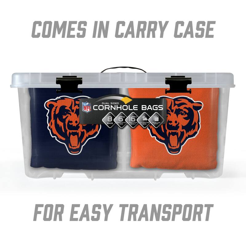 Chicago Bears NFL Dual Sided Pro Stop & Slide Cornhole Bags