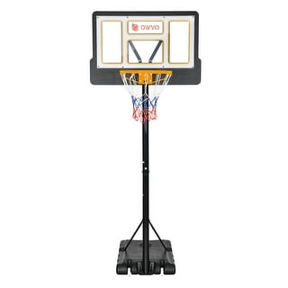 Height Adjustable 4.4-10 FT Portable Basketball Hoop with Shatterproof Backboard Indoor & Outdoor Fun