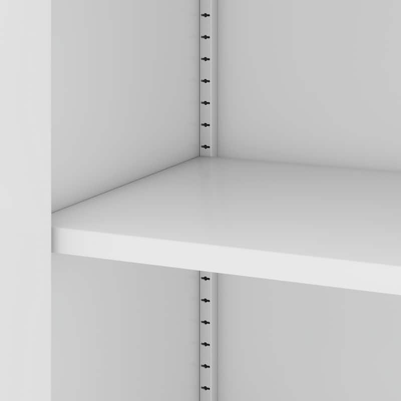 Moasis Metal Bookcase Display Cabinet with Adjustable Shelves & Drawer