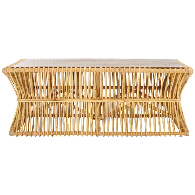 SAFAVIEH Pamala Grey Coffee Table - 43.7" x 26.2" x 15.7" - 44"W x 26"D x 16"H