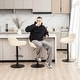 preview thumbnail 7 of 51, Glitzhome Set of 3 Mid-Century Modern Adjustable Swivel Bar Stools - Set of 3