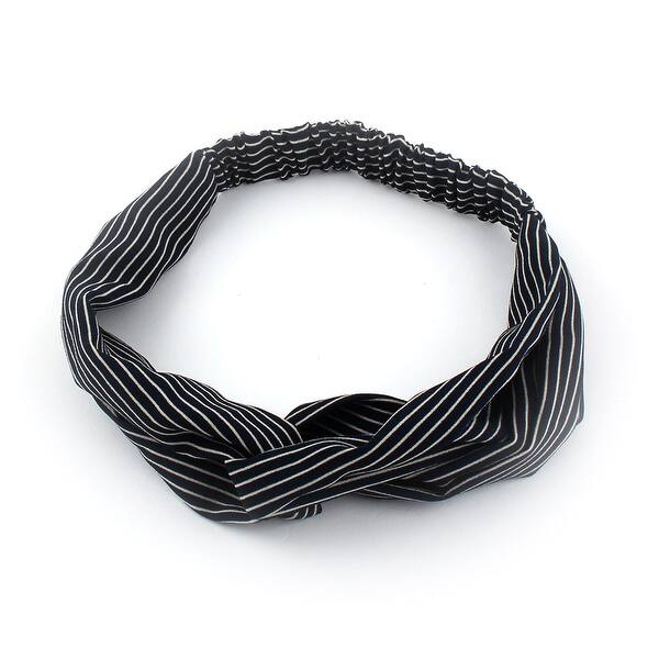 Shop Woman Yoga Hair Wrap Scarf Head Band Sports Elastic Stripe
