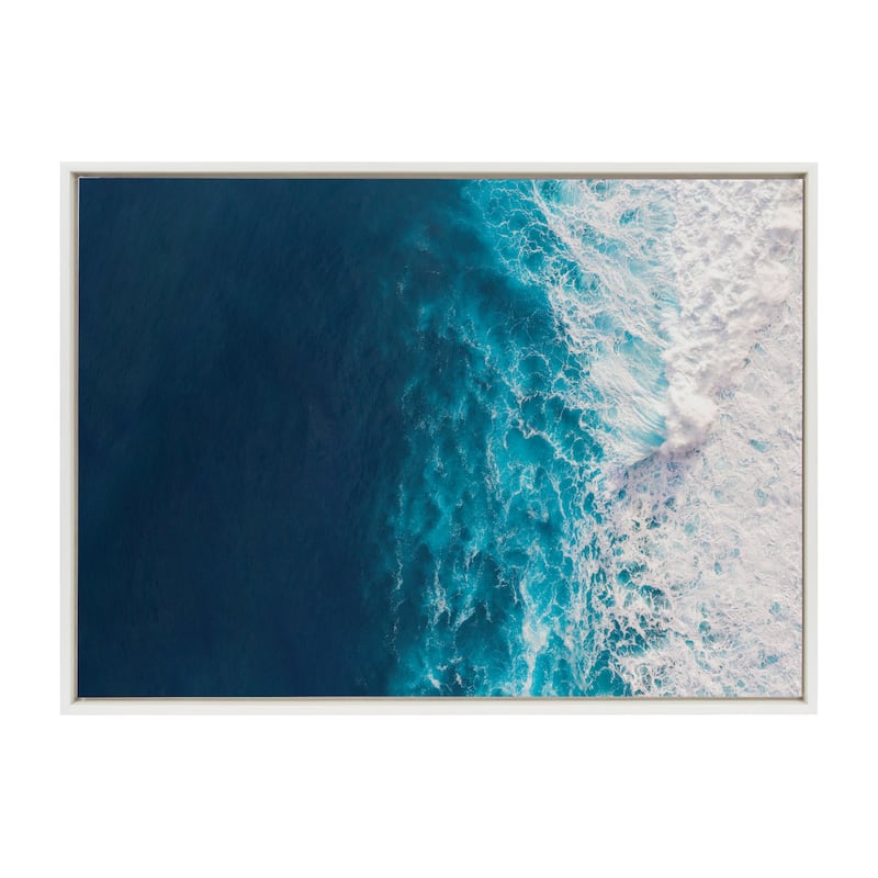 Kate and Laurel Sylvie Splashing Waves Canvas by Creative Bunch Studio