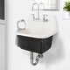 preview thumbnail 1 of 6, Cast Iron Rustic Utility Sink and Drain Set - 22" x 18" x 20.25"