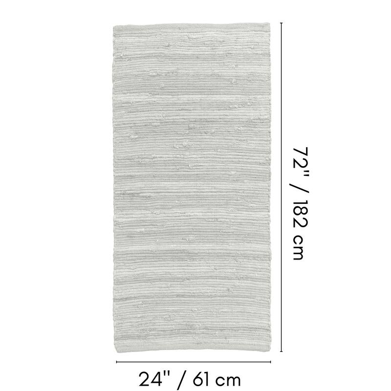 Fabstyles Solid Cotton Handmade Area Rag Rug Living Room, Hallway