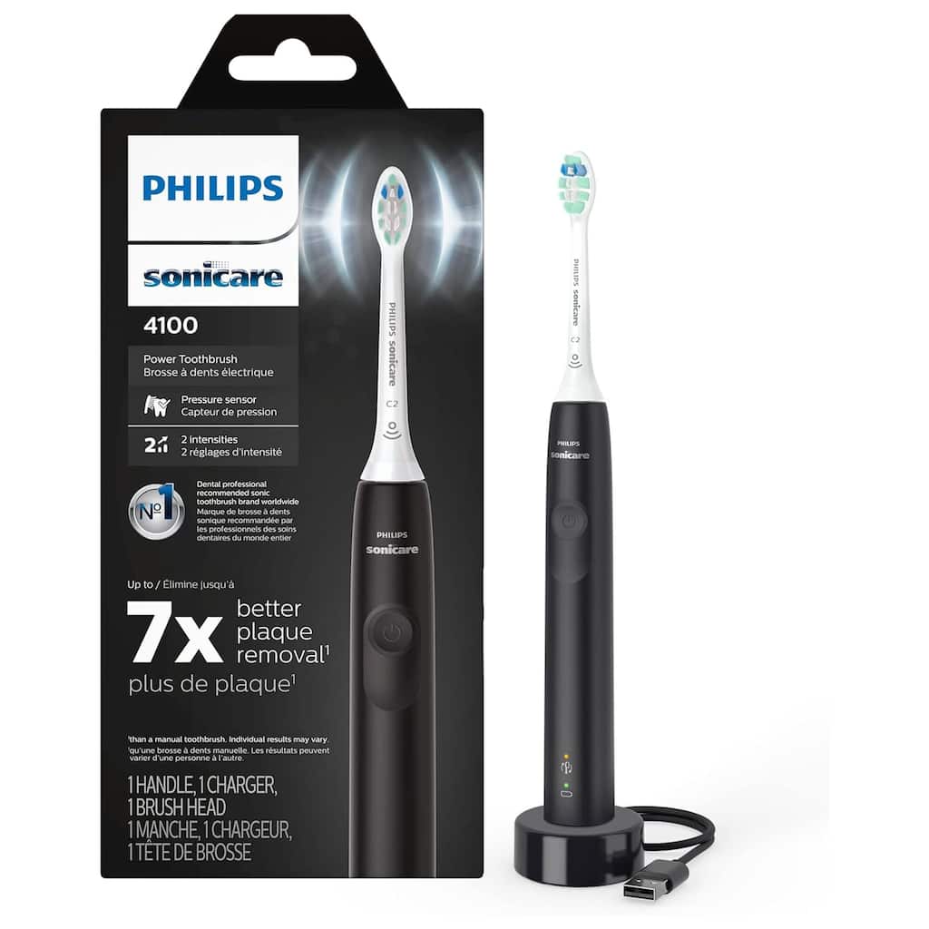 Philips Sonicare 4100 Rechargeable Electric Toothbrush Black HX3681/24