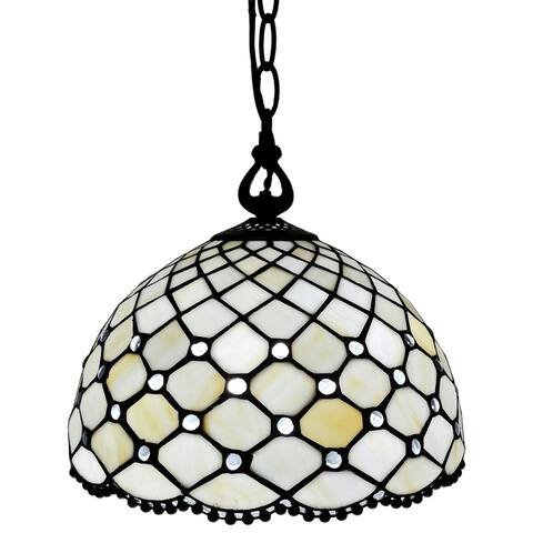 Tiffany Style Jewel Hanging Lamp 12" AM119HL12B Amora Lighting