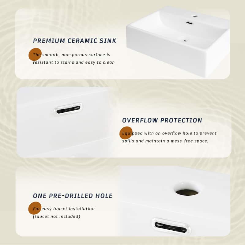 20-Inch Space-Saving Bathroom Vanity – Features Integrated Ceramic Sink, Generous Storage & Compact Design .