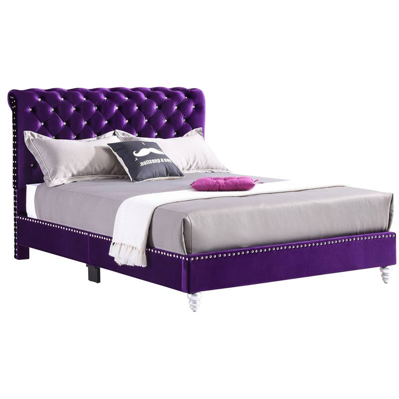 Maxx Tufted Upholstered King Panel Bed