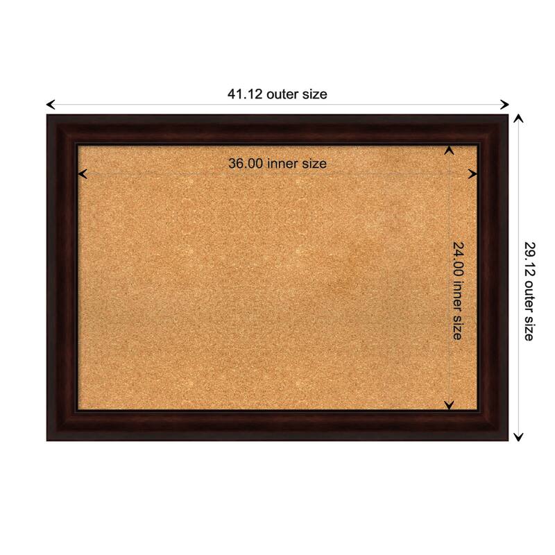 Coffee Bean Brown Framed Cork Bulletin Memo Board