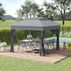 Outsunny 11' x 11' Pop Up Gazebo Canopy with 2-Tier Soft Top, and Removable Zipper Netting, Event Tent with Storage Bag - Mixed Grey