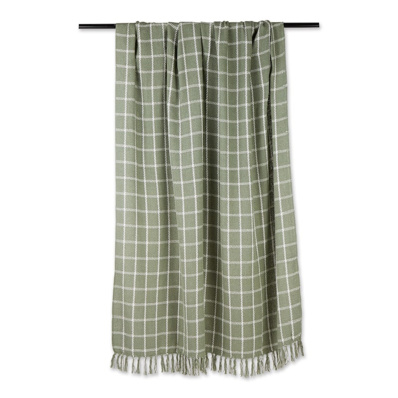 DII Checked Plaid Decorative Throw