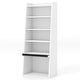 preview thumbnail 11 of 18, Gymax 6-tier Bookcase w/ 2 Adjustable Shelves Filp-up Door 5 Open