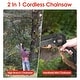 preview thumbnail 9 of 10, 2-In-1 Cordless Pole Saw Cordless with Pole for Tree Trimming - 9.06" x 4.33" x 51.6"