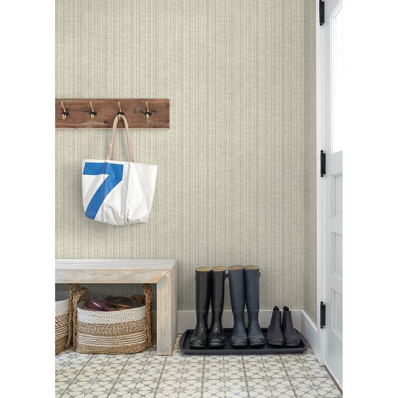 A-Street Prints Simon Beige Woven Texture Wallpaper