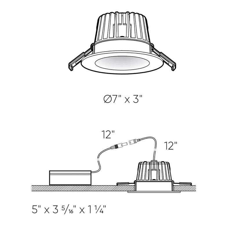 Dals Lighting 6 Inch Recessed Round Smooth Baffle Led