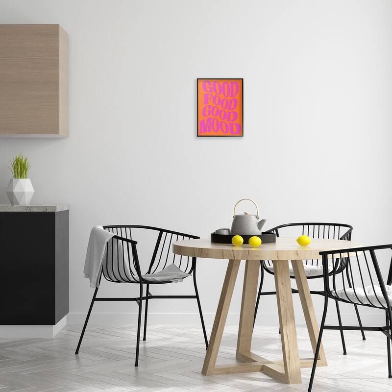 Stupell Good Food & Mood Framed Giclee Art Design By House of Lulu