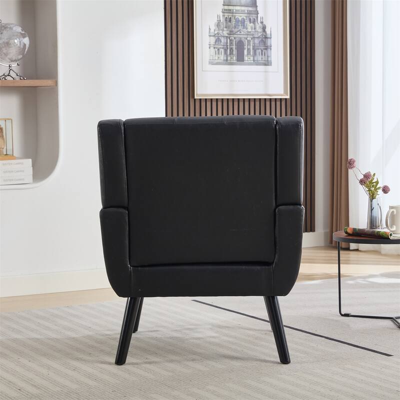Modern Ergonomics Accent Chair with Black Legs