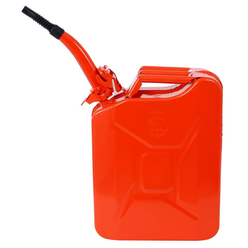 20 Liter (5 Gallon) Jerry Fuel Can with Flexible Spout, Portable Jerry Cans Fuel Tank Steel Fuel Can