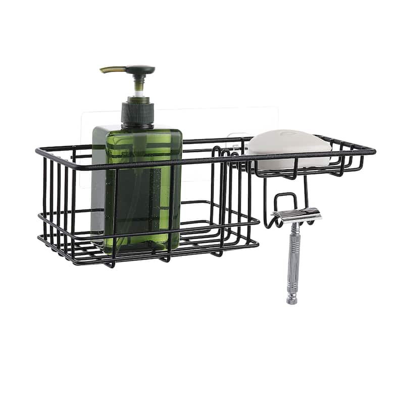 Wall Mounted Shower Basket - Black