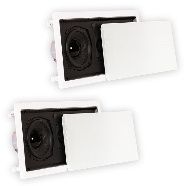 Theater Solutions TSLCR5 Flush Mount Speakers Dual Woofer ...