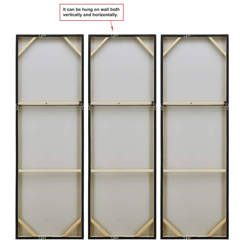 Diamonds Textured Metallic Hand Painted Canvas Wall Art Set of 3