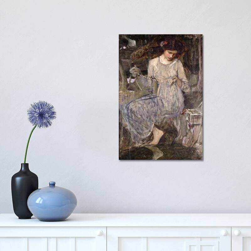 iCanvas "The Necklace, c.1909 " by John William Waterhouse Canvas Print - 18x12x1.5