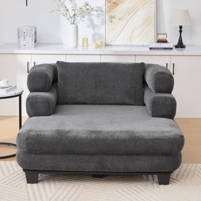 Christopher Knight Home - Isabelle Oversized Chaise for Deep Lounging and Modern Comfort