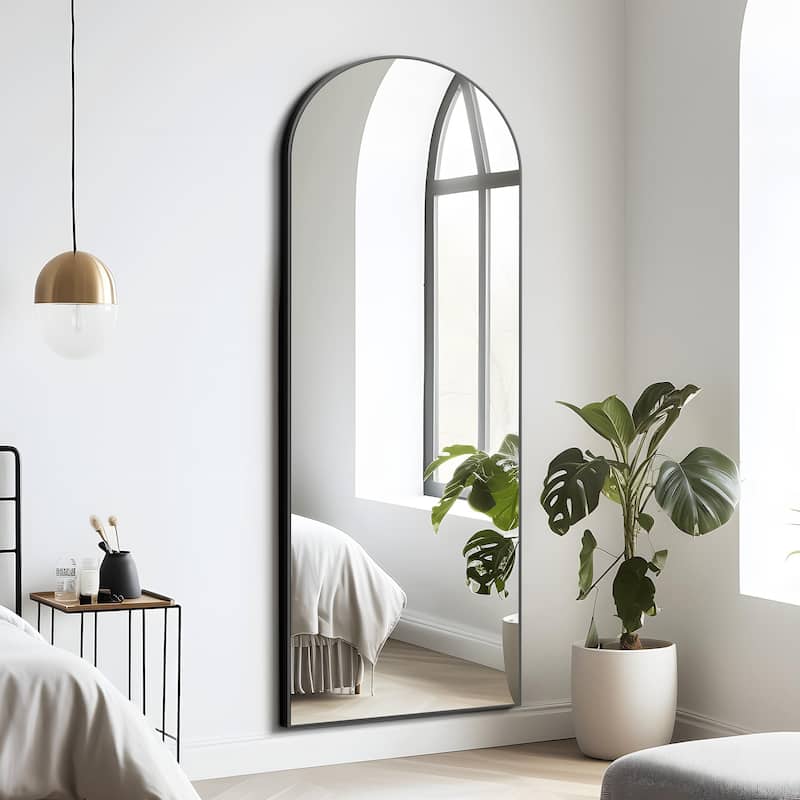 Nonfriable Arched Wood Mirror Wall Mirror Dressing Mirror With Stand