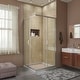 preview thumbnail 1 of 18, Elegant Chrome Finish Corner Entry Shower Enclosure with Sliding Shower Doors（Shower Base not Included） 34“ x 34" x 72" - Chrome