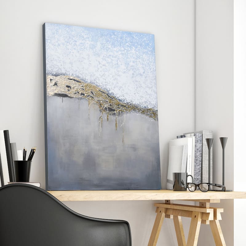 Golden Summer Textured Metallic Hand Painted Wall Art by Martin Edwards